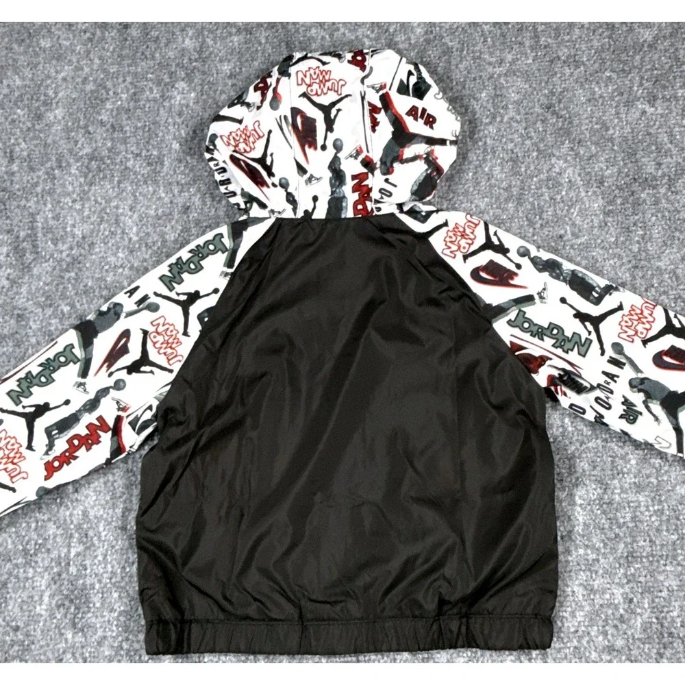 Jordan Jumpman Toddler 18 Month Windbreaker Jacket Black White Red NWT